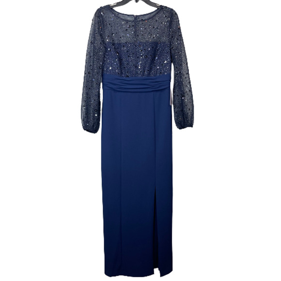 JS Collections Navy Blue Sequin Dress - Picture 1 of 16